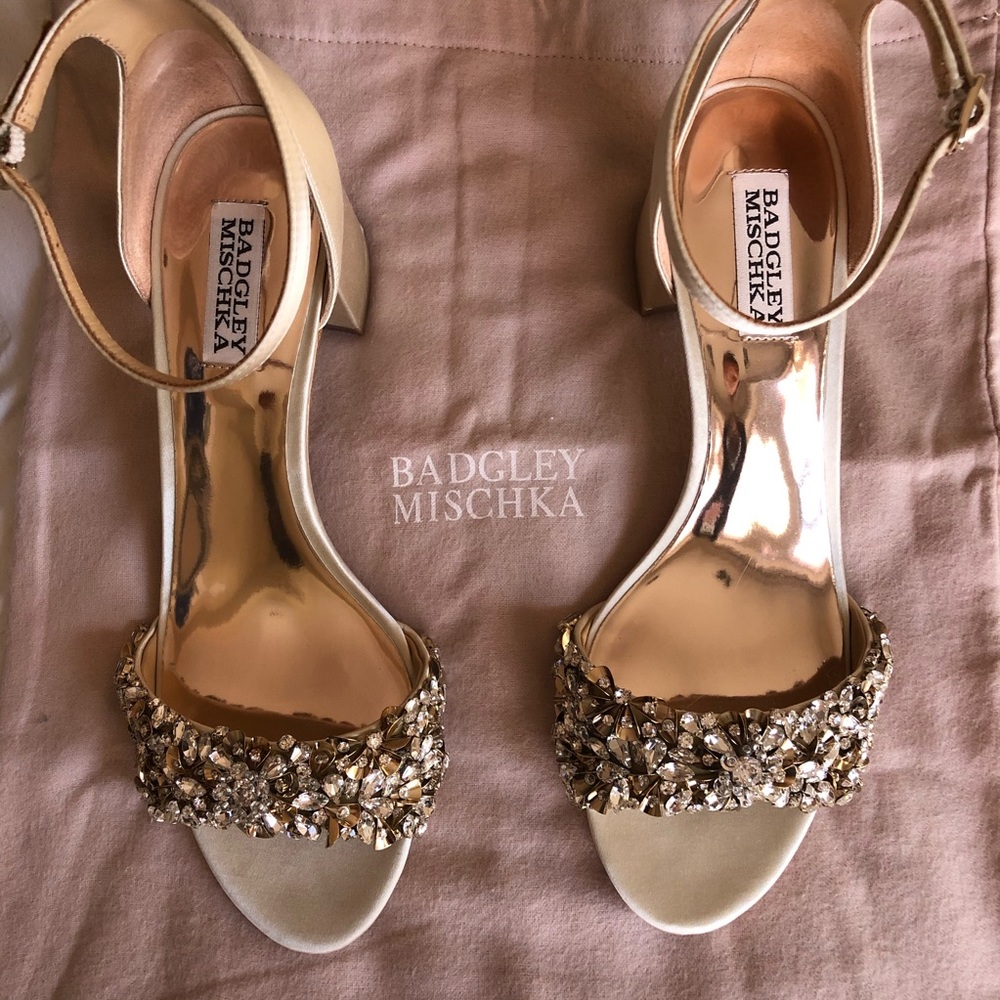Badgley Mischka Vega Crystal Embellished Heel